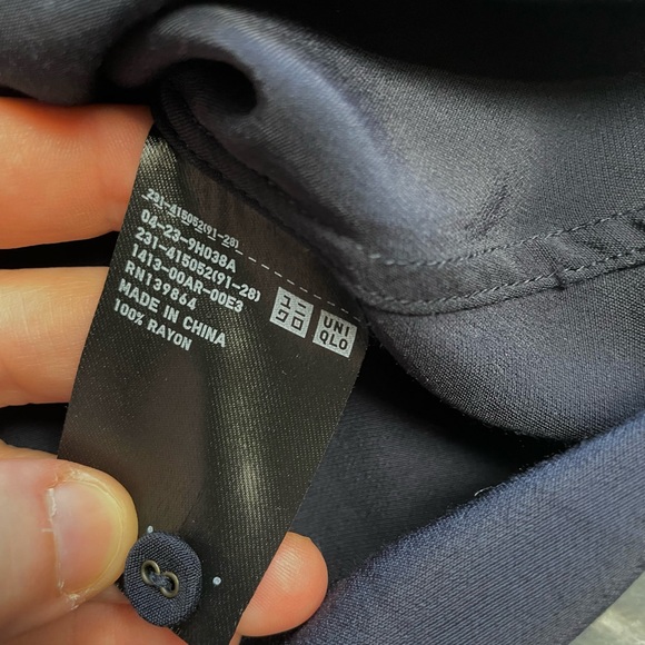 Ines de la Fressange x Uniqlo Dark Navy Blue Blouse Large - Picture 3 of 6